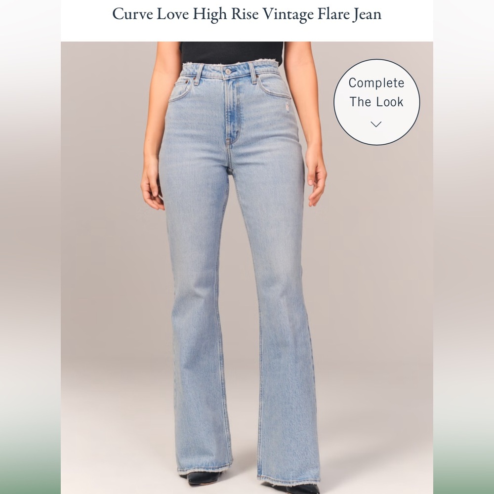 Abercrombie Curve Love High Rise Vintage Flare Jean
